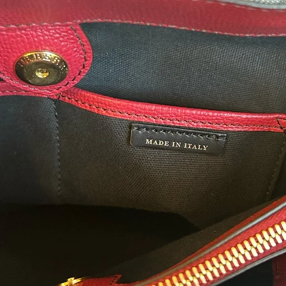 Burberry Medium Red/Beige House Check Banner Bag - Picture 9 of 15